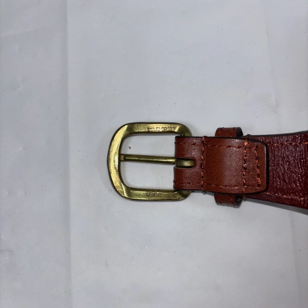 Smathers & Branson Mens 44 Northwestern Uni Needlepoint Belt Brass Buckle USA